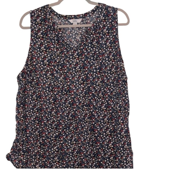 Croft & Barrow floral sleeveless top size 2X - Picture 1 of 5
